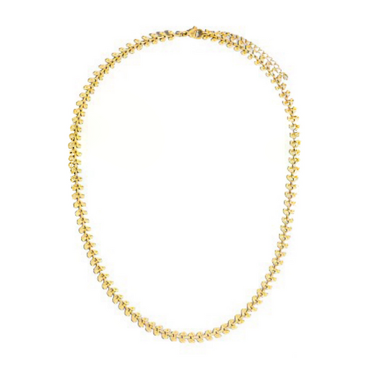 Stainless Steel Chevron Chain Necklace