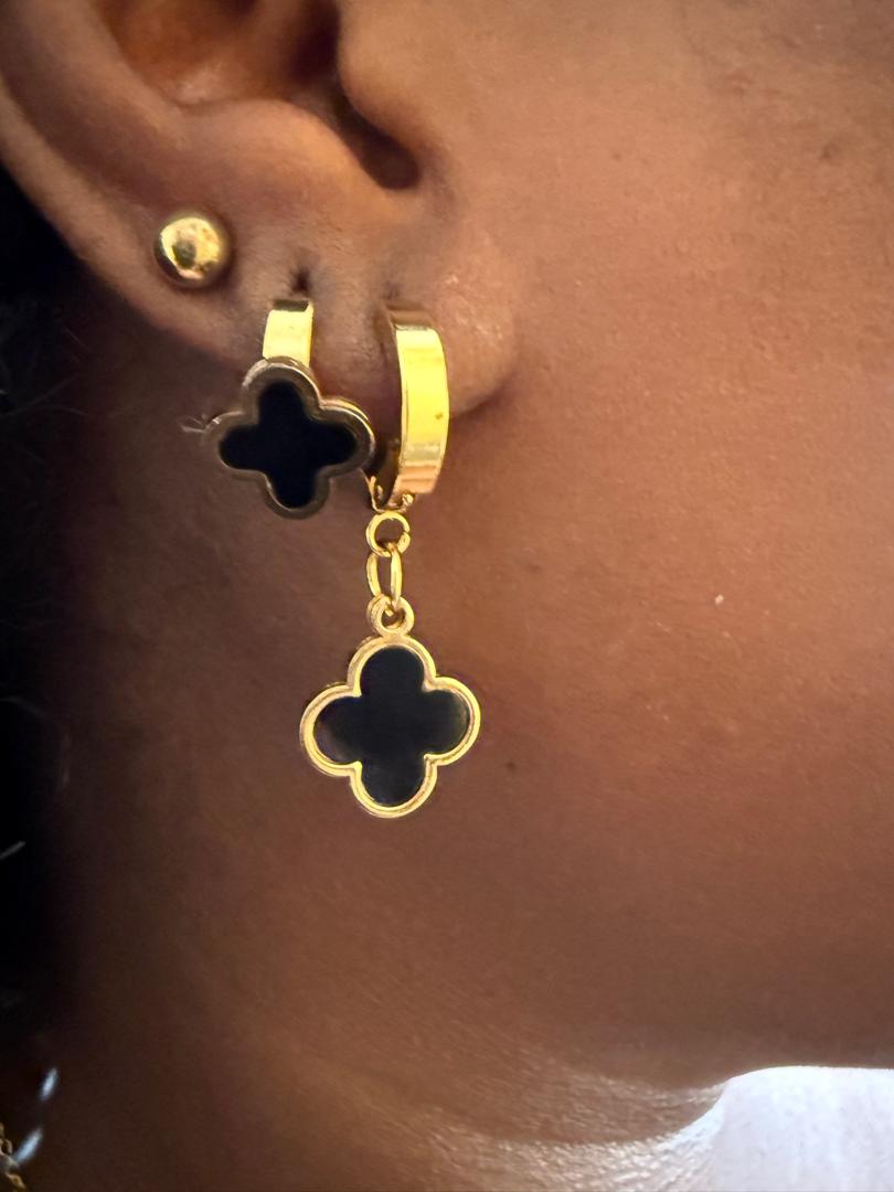 Stainless Steel Mixed Clover Charms Earrings set.